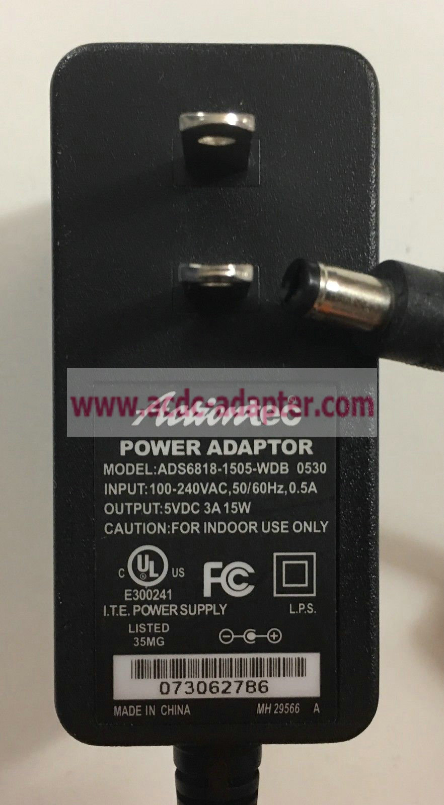 Brand new Actiontec 5VDC 3A 15W ADS6818-1505-WD Power Adapter for MI424WR Verizon - Click Image to Close